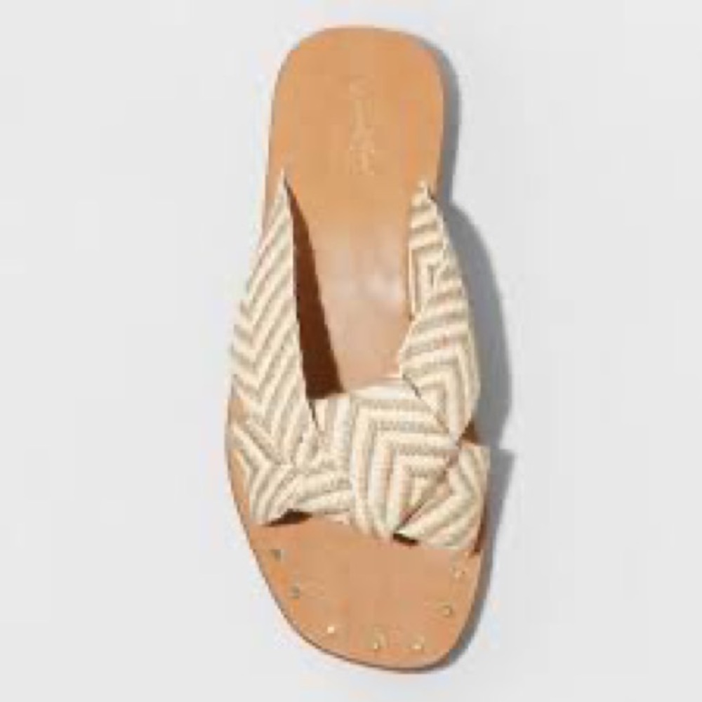 Women’s Louise Chevron Print Knotted Slide